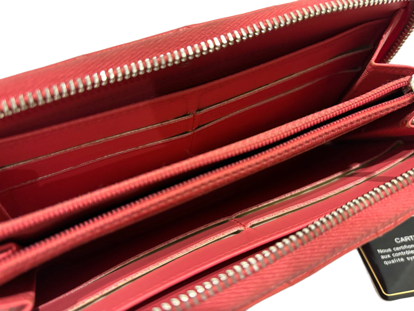 CHANEL Hot Pink Quilted Zip Wallet