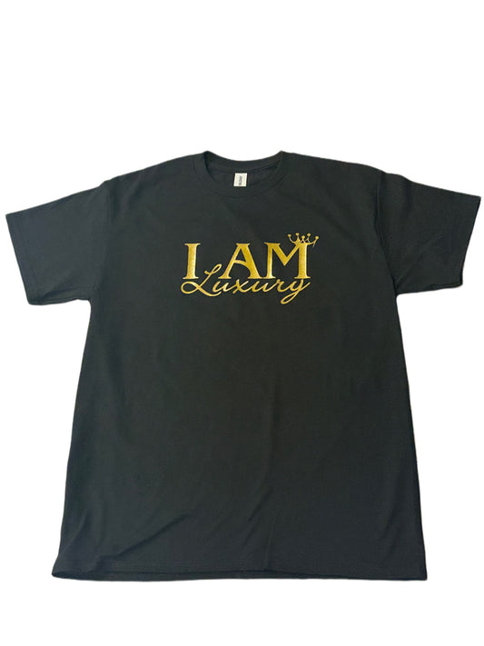 I AM LUXURY Black T-shirt Unisex Adult MEDIUM